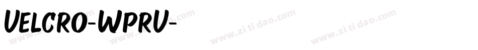 Velcro-WprV字体转换