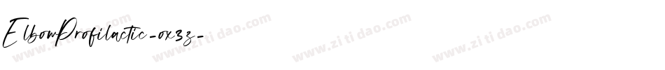 ElbowProfilactic-ox3z字体转换