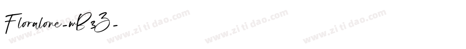 Floralone-wB3Z字体转换