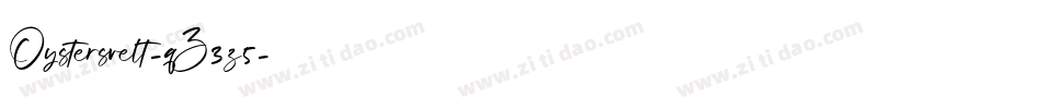 Oystersvelt-qZ3z5字体转换