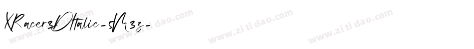 XRacer3DItalic-5M3z字体转换