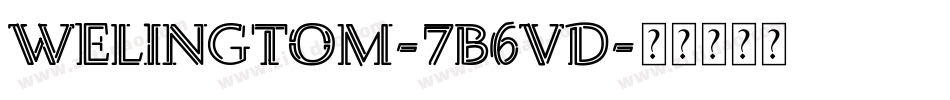 Welingtom-7B6VD字体转换