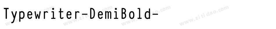 Typewriter-DemiBold字体转换