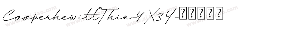 CooperhewittThin-4X3Y字体转换