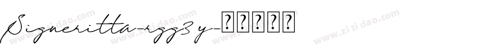 Signeritta-rgg3y字体转换 Signeritta-rgg3y字体转换