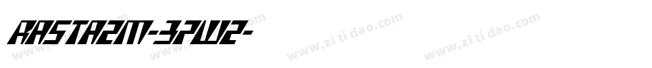 Rastazm-37Wz字体转换