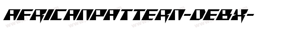 Africanpattern-DEBx字体转换