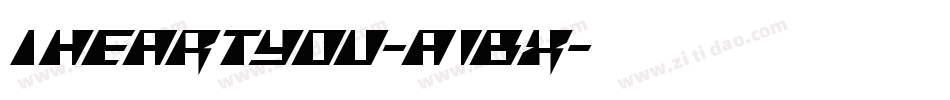 Iheartyou-A1Bx字体转换
