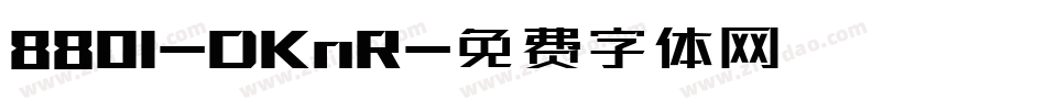 8801-DKnR字体转换