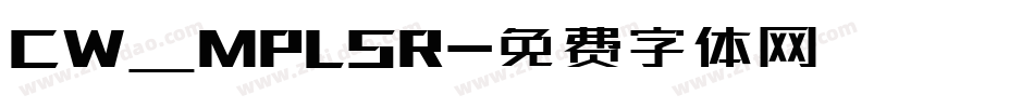 CW_MPLSR字体转换