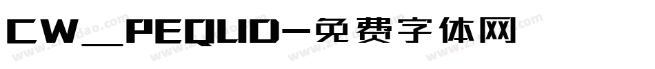 CW_PEQUD字体转换