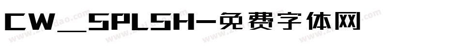 CW_SPLSH字体转换