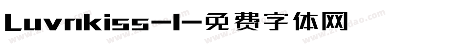 Luvnkiss-1字体转换