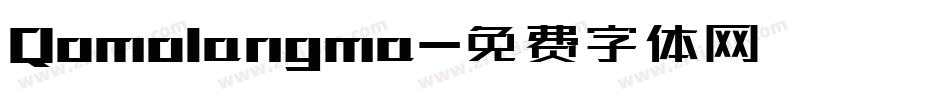 Qomolangma字体转换