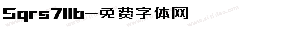 Sqrs711b字体转换
