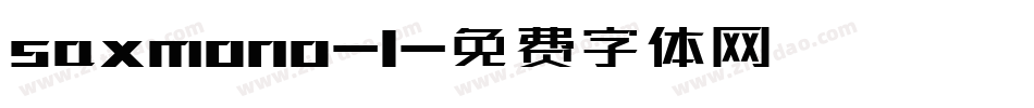 saxmono-1字体转换