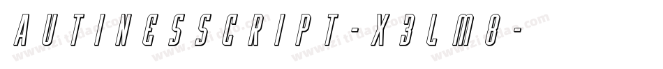 Autinesscript-x3LM8字体转换