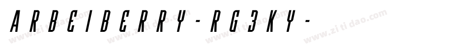 ArbeiBerry-rg3Ky字体转换