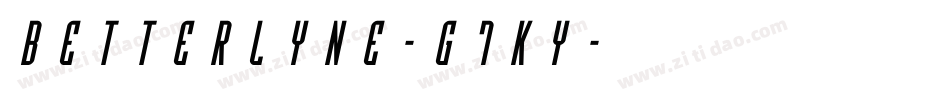 Betterlyne-G7Ky字体转换