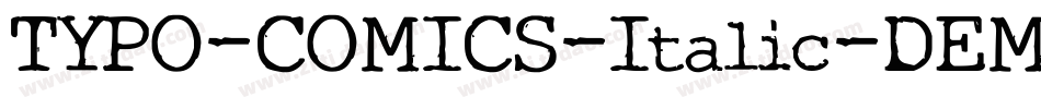 TYPO-COMICS-Italic-DEMO字体转换