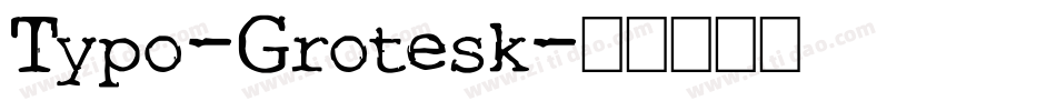Typo-Grotesk字体转换