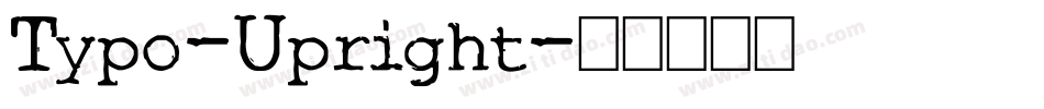Typo-Upright字体转换