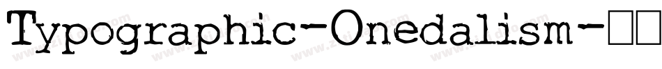 Typographic-Onedalism字体转换