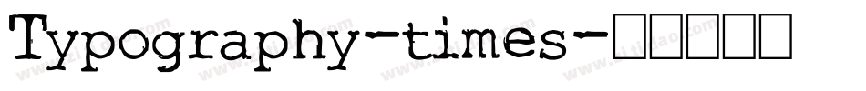 Typography-times字体转换