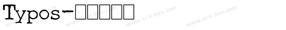 Typos字体转换