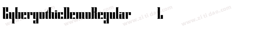 CybergothicDemoRegular-564L字体转换