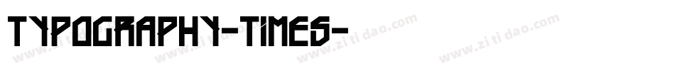 Typography-times字体转换