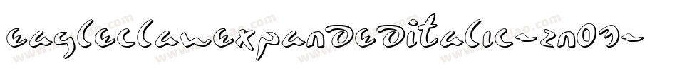EagleclawExpandedItalic-zn03字体转换