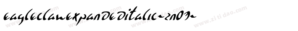 EagleclawExpandedItalic-zn03字体转换