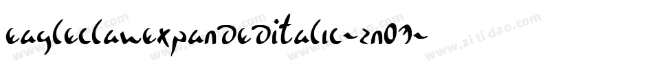 EagleclawExpandedItalic-zn03字体转换