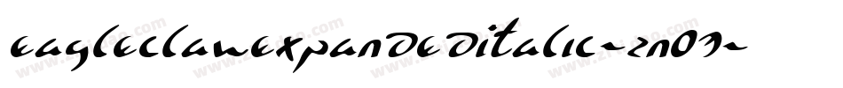 EagleclawExpandedItalic-zn03字体转换