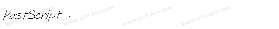 PostScript字体字体转换