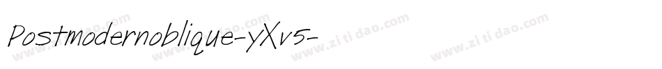 Postmodernoblique-yXv5字体转换