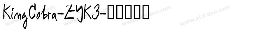 KingCobra-ZYK3字体转换
