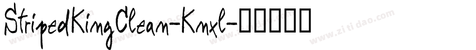 StripedKingClean-Knxl字体转换