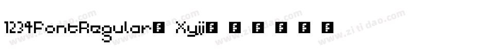 1234FontRegular-Xyjj字体转换