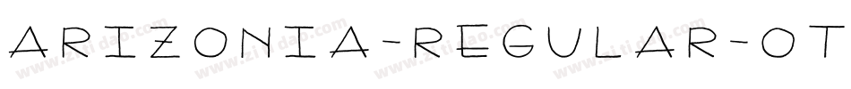 Arizonia-Regular-OTF字体转换