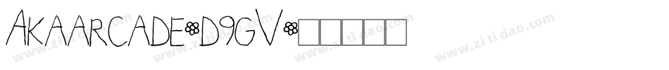 Akaarcade-d9gV字体转换