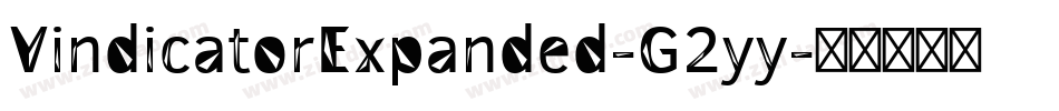 VindicatorExpanded-G2yy字体转换