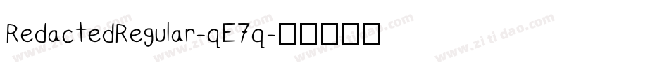 RedactedRegular-qE7q字体转换