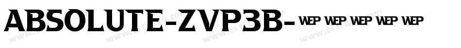 Absolute-ZVp3B字体转换