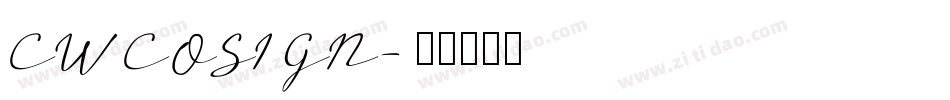 CWCOSIGN字体转换