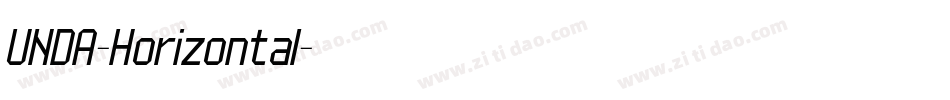 UNDA-Horizontal字体转换