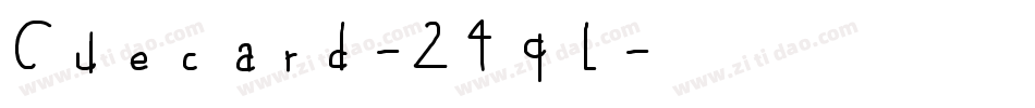 Cuecard-24ql字体转换