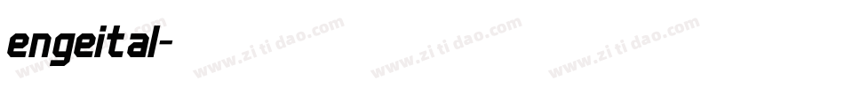 engeital字体转换