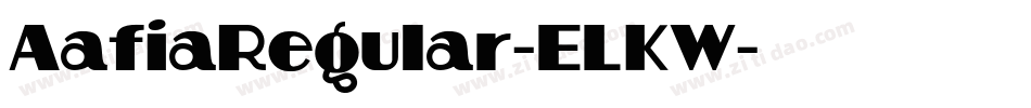 AafiaRegular-ELKW字体转换